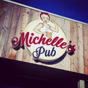 enseigne forme spécifique MICHELLE\'S PUB
